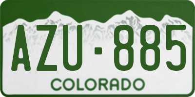 CO license plate AZU885