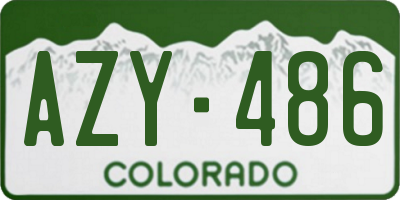 CO license plate AZY486
