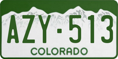 CO license plate AZY513