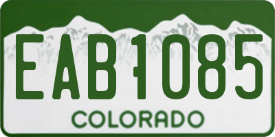CO license plate EAB1085