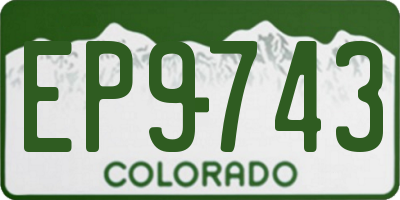 CO license plate EP9743