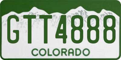 CO license plate GTT4888