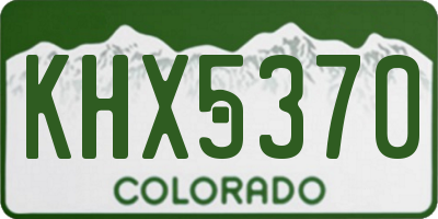 CO license plate KHX5370