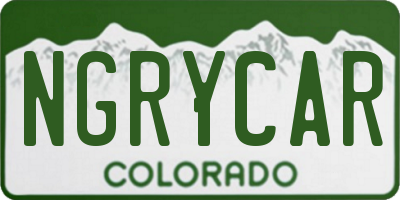 CO license plate NGRYCAR