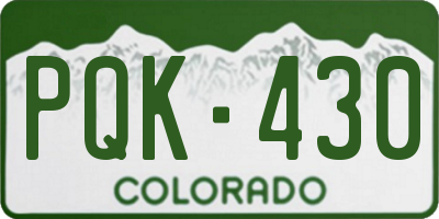 CO license plate PQK430