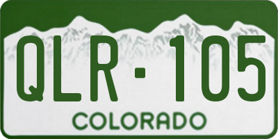 CO license plate QLR105
