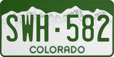 CO license plate SWH582