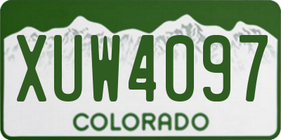 CO license plate XUW4097