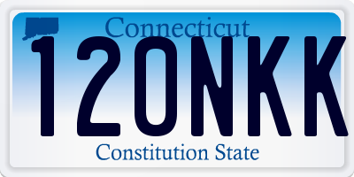 CT license plate 120NKK