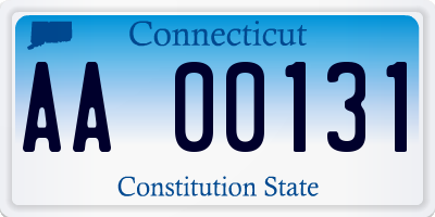 CT license plate AA00131