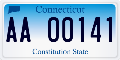 CT license plate AA00141