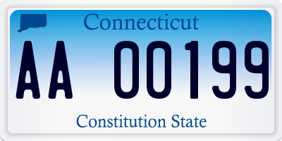 CT license plate AA00199