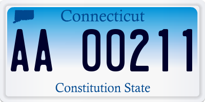 CT license plate AA00211