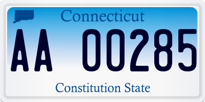 CT license plate AA00285