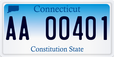 CT license plate AA00401