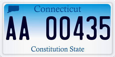 CT license plate AA00435