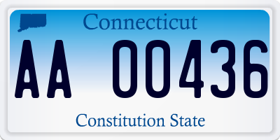 CT license plate AA00436
