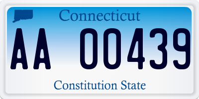 CT license plate AA00439