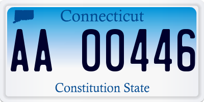 CT license plate AA00446
