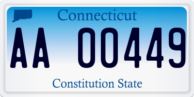 CT license plate AA00449
