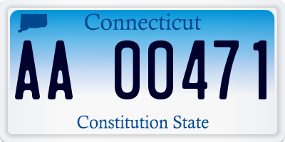 CT license plate AA00471