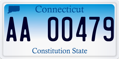 CT license plate AA00479