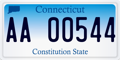 CT license plate AA00544