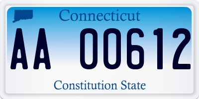 CT license plate AA00612