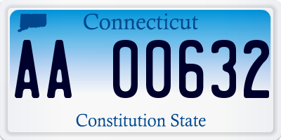 CT license plate AA00632