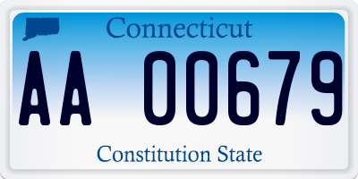 CT license plate AA00679
