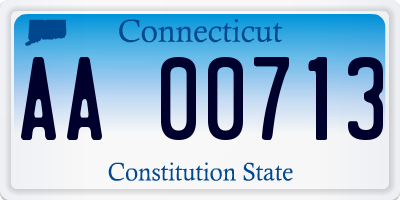 CT license plate AA00713
