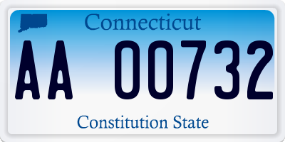 CT license plate AA00732