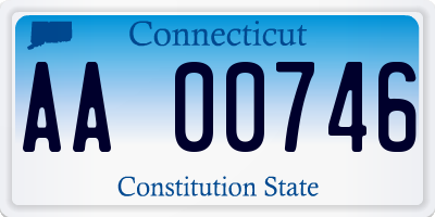 CT license plate AA00746