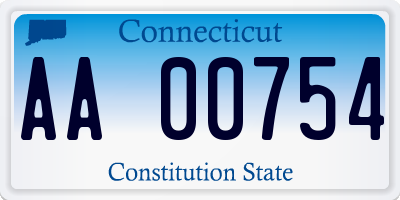 CT license plate AA00754