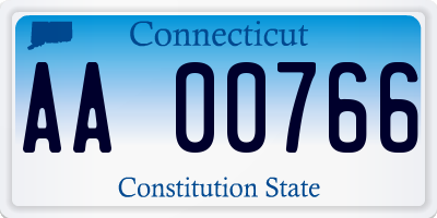 CT license plate AA00766