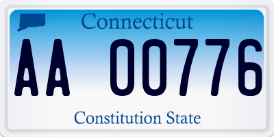 CT license plate AA00776