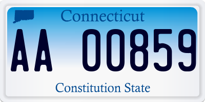 CT license plate AA00859