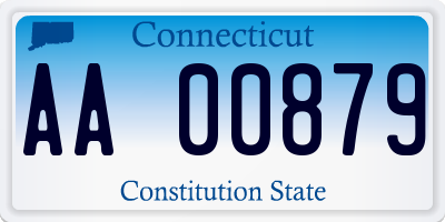 CT license plate AA00879