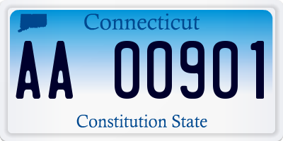 CT license plate AA00901