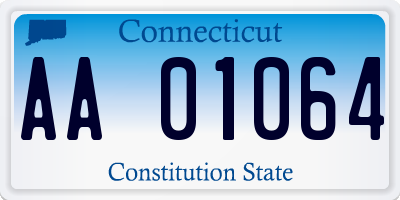CT license plate AA01064