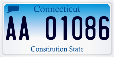 CT license plate AA01086