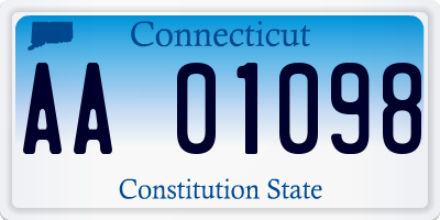 CT license plate AA01098