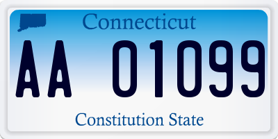 CT license plate AA01099