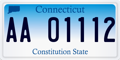 CT license plate AA01112