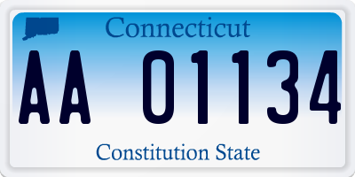 CT license plate AA01134