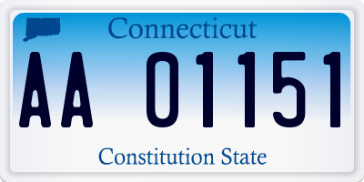 CT license plate AA01151