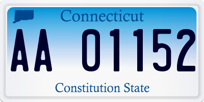 CT license plate AA01152