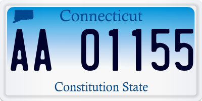 CT license plate AA01155