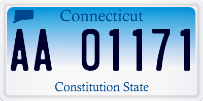 CT license plate AA01171