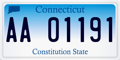 CT license plate AA01191